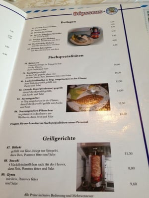 Menu photo 1 Restaurant Odysseus Wolfenbüttel, NI Menu photo 1 Restaurant Odysseus Wolfenbüttel, NI