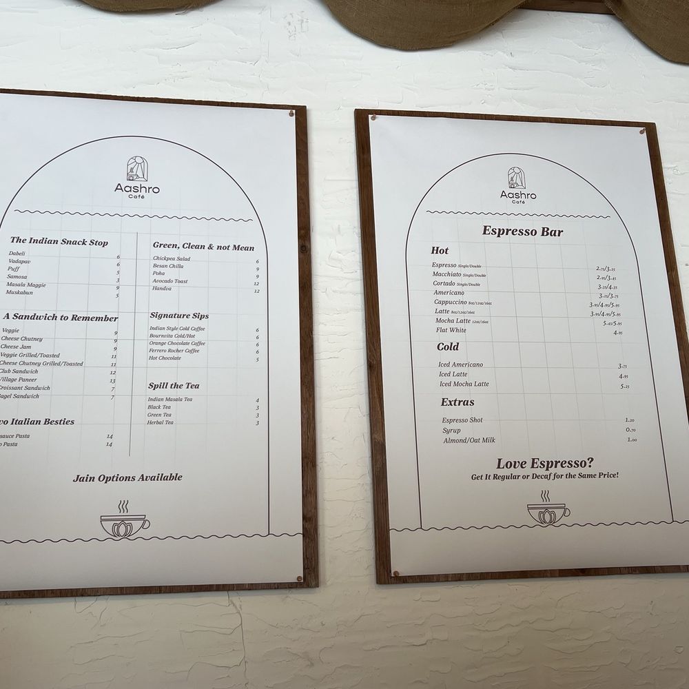 Aashro Cafe - Menu - Vegetarian Near Me - North York, Ontario Aashro Cafe - Menu - Vegetarian Near Me - North York, Ontario