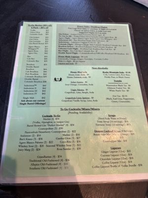 Menu photo 3 Fraser Valley Distilling Fraser, CO