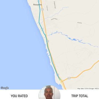 Uber - Popotla Fishing Village to El Pabellon shopping center in Rosarito.  (NOTE: This fare was split between 2 passengers) - Taxis Near Me
