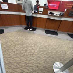 Wells Fargo Bank - Terry is standing over the only employee working. Instead of helping the six people in line.