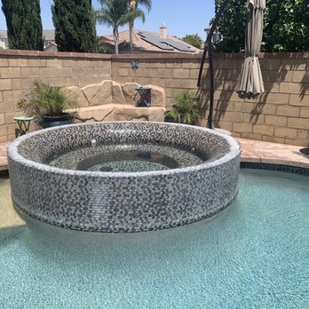 Precision Pool Tile Cleaning - Spa Before Picture - Pool Cleaners Near Me - Eastvale, California