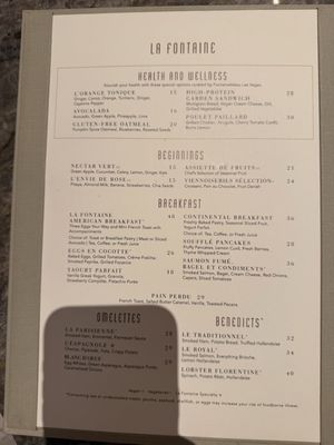 Menu photo 1 La Fontaine Las Vegas, NV Menu photo 1 La Fontaine Las Vegas, NV