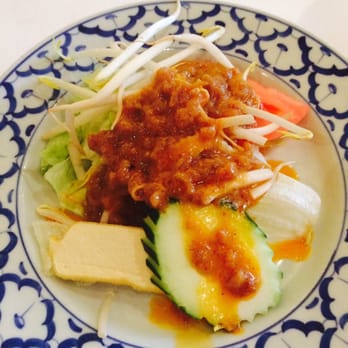 Thai Thai Cuisine - House salad with peanut dressing - Thai Near Me - Stirling, New Jersey Thai Thai Cuisine - House salad with peanut dressing - Thai Near Me - Stirling, New Jersey