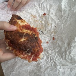 Pepperoni pizza bagel (what's left of it) Pepperoni pizza bagel (what's left of it)