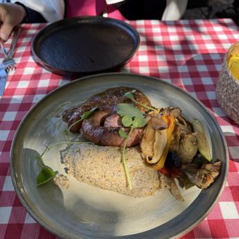 Grotto San Rocco - Luganighetta sausage with polenta - Restaurants Near Me - Pugerna, TI