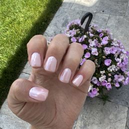 Hard Gel with Chrome (1 coat OPI funny bunny, 2 coats OPI bubble bath) Hard Gel with Chrome (1 coat OPI funny bunny, 2 coats OPI bubble bath)