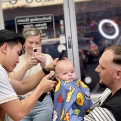 2P’s Barbershop - Our youngest client, little baby boy only 3 months old.