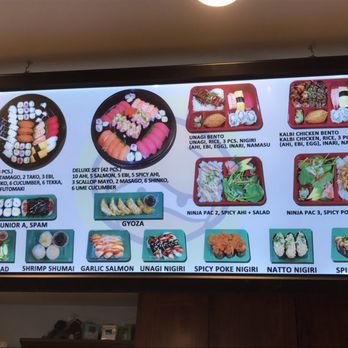 Ninja Sushi - Pictures of the menu for better reference - Sushi Bars Near Me - Kapolei, Hawaii Ninja Sushi - Pictures of the menu for better reference - Sushi Bars Near Me - Kapolei, Hawaii