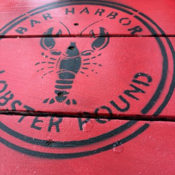 Bar Harbor Lobster Pound - bright Red Picnic Tables - Seafood Near Me - Bar Harbor, Maine