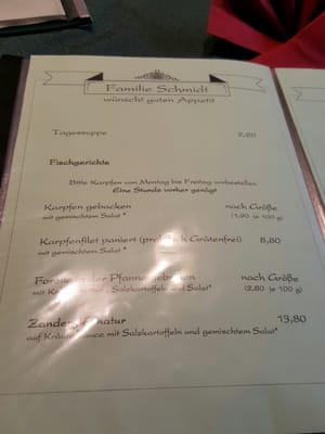 Menu photo 2 Gasthaus-Pension Rezatgrund Windsbach, BY Menu photo 2 Gasthaus-Pension Rezatgrund Windsbach, BY