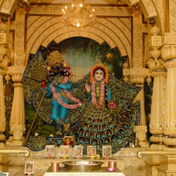 ISKCON of Houston - Inside the temple room.