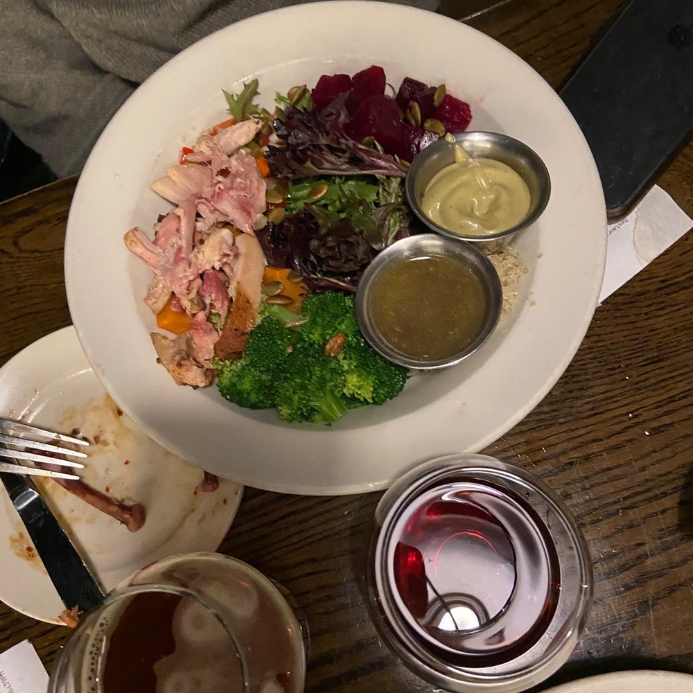 Avery Brewing - Buddha bowl with chicken - Breweries Near Me - Boulder, Colorado