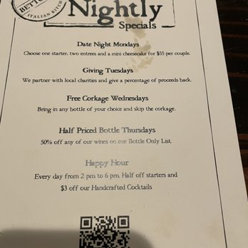 Bettolino Kitchen - Menu - Italian Near Me - Redondo Beach, California