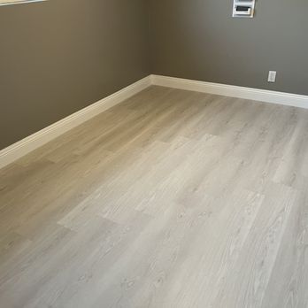 Trinity Remodel - New floors, baseboards, new walls (at the bottom), they blended the paint color perfectly. - General Contractors Near Me - Chino, California
