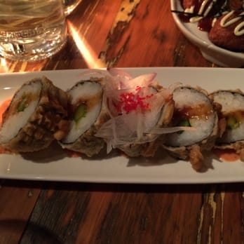 Hapa Toronto - Crab Tempura roll. ~$12 and had no discernible crab, tons of rice, and what seemed like a piece of asparagus inside... :S - Japanese Near Me - Toronto, Ontario Hapa Toronto - Crab Tempura roll. ~$12 and had no discernible crab, tons of rice, and what seemed like a piece of asparagus inside... :S - Japanese Near Me - Toronto, Ontario