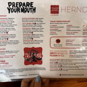Taco Bamba Herndon - Menu - Tacos Near Me - Herndon, Virginia
