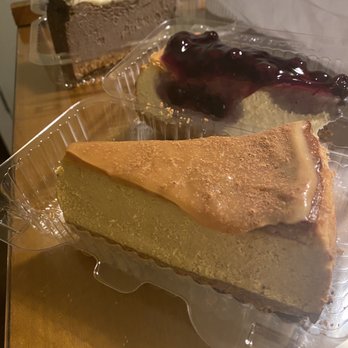 Cheesecake Machismo - Maple Blueberry, Pumpkin Caramel, and Dutch Chocolate were all delicious!! - Bakeries Near Me - Albany, New York Cheesecake Machismo - Maple Blueberry, Pumpkin Caramel, and Dutch Chocolate were all delicious!! - Bakeries Near Me - Albany, New York
