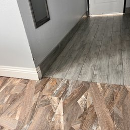 weirdest floor tile I've ever seen, bad workmanship