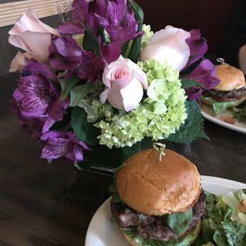 The Village Inn - tuscan burger with a cesar salad - American Near Me - Gambier, Ohio