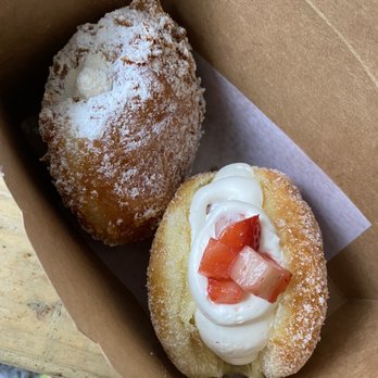 Mello - cereal milk + strawberry cream brioche donuts - Donuts Near Me - Vancouver, British Columbia