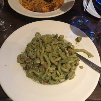 Sette Osteria - Strozzapreti con Pesto (Homemade Pasta) Linguine Della Paranza - Italian Near Me - Washington, DC, District of Columbia