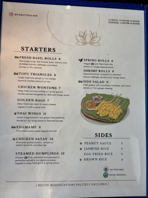 Menu photo 3 SaBai on Jefferson Pensacola, FL