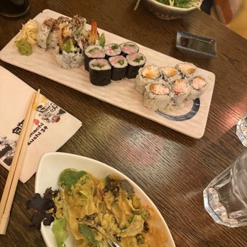 Hamachi 34 - Shrimp Tempura Any Three Roll Combo Yellowtail Jalapeño Roll Spicy Snow Crab Roll sea weed salad - Japanese Near Me - New York, New York Hamachi 34 - Shrimp Tempura Any Three Roll Combo Yellowtail Jalapeño Roll Spicy Snow Crab Roll sea weed salad - Japanese Near Me - New York, New York