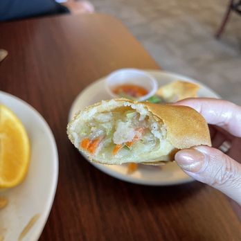 Janyas Thai Cuisine - Spring rolls came with spicy Thai chicken - Thai Near Me - Redding, California