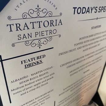 Trattoria San Pietro - Menu - Italian Near Me - Norwell, Massachusetts Trattoria San Pietro - Menu - Italian Near Me - Norwell, Massachusetts