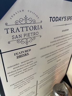 Menu photo 2 Trattoria San Pietro Norwell, MA Menu photo 2 Trattoria San Pietro Norwell, MA