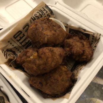 Omar's Kitchen and Rum Bar - Plantain and saltfish fritters ($11) - Caribbean Near Me - New York, New York Omar's Kitchen and Rum Bar - Plantain and saltfish fritters ($11) - Caribbean Near Me - New York, New York