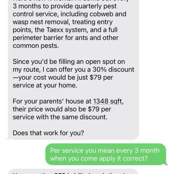 HomeTeam Pest Defense - Text message - Pest Control Near Me - Lehigh Acres, Florida