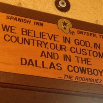 Spanish Inn - This sign hangs above the door! Quality establishment! We had a great time. Our food was Awesome and we will definitely go back - Mexican Near Me - Snyder, Texas Spanish Inn - This sign hangs above the door! Quality establishment! We had a great time. Our food was Awesome and we will definitely go back - Mexican Near Me - Snyder, Texas