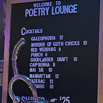 Poetry Lounge - Menu - Lounges Near Me - Pittsburgh, Pennsylvania Poetry Lounge - Menu - Lounges Near Me - Pittsburgh, Pennsylvania