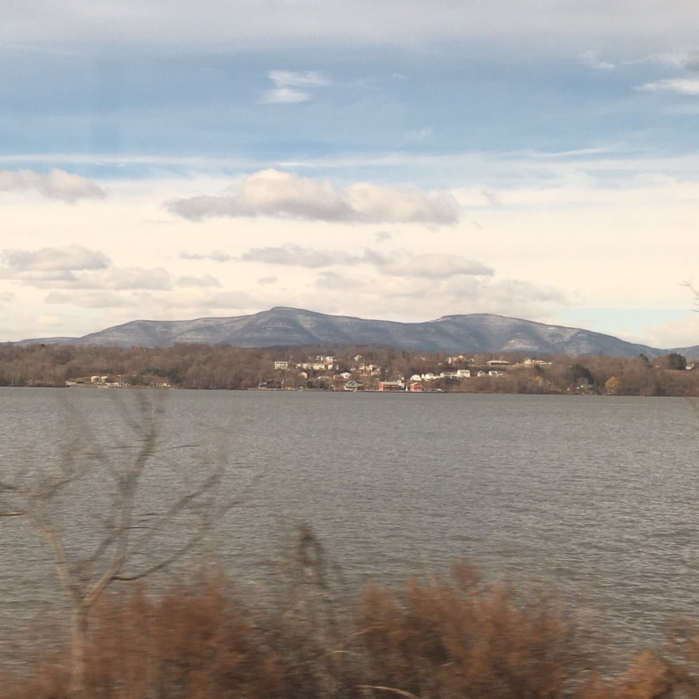 Amtrak - Passing along the Hudson River as seen from Amtrak's Ethen Allen Express - Train Stations Near Me - Saratoga Springs, New York