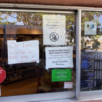 Ohori's Coffee Roasters - Mask at drive up - Coffee Roasteries Near Me - Santa Fe, New Mexico