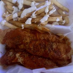 Hot Spot - Honey Hot Lemon Pepper Mystery Fish, Ranch Fries. I ordered catfish but received some type of fish that was not catfish.
