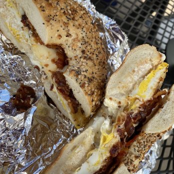 LUMA Cafe & Eatery - Mike's Sandwich with bacon on an everything bagel - Coffee & Tea Near Me - Niagara Falls, New York LUMA Cafe & Eatery - Mike's Sandwich with bacon on an everything bagel - Coffee & Tea Near Me - Niagara Falls, New York