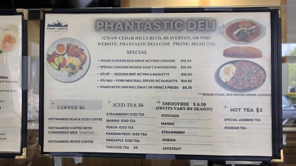 Menu photo 1 Phantastic Vietnamese Deli Beaverton, OR Menu photo 1 Phantastic Vietnamese Deli Beaverton, OR