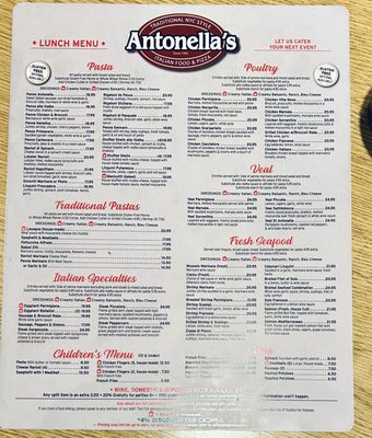 Menu photo 3 Antonella's Pizzeria & Restaurant Fishkill, NY Menu photo 3 Antonella's Pizzeria & Restaurant Fishkill, NY