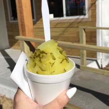 Show Cones - a person holding a cup of ice cream - Shaved Ice Near Me - Brownwood, Texas