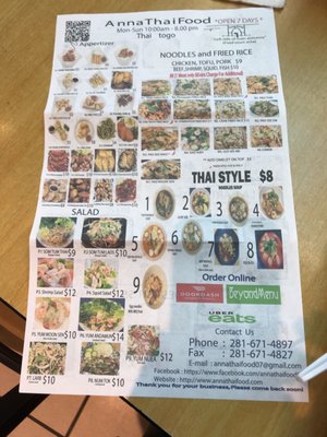Menu photo 3 Anna Thai Food Houston, TX
