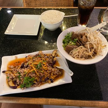 Cafe Chinois - I actually forgot what I ordered, but both items are delicious. - Asian Fusion Near Me - Wilmington, North Carolina