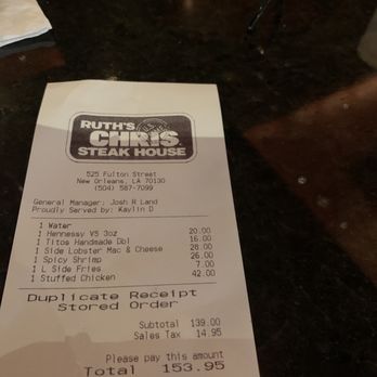 Ruth's Chris Steak House - Steakhouses Near Me - New Orleans, Louisiana