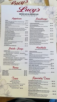 Menu photo 1 Lucy's Mexican American Restaurant Keyport, NJ Menu photo 1 Lucy's Mexican American Restaurant Keyport, NJ