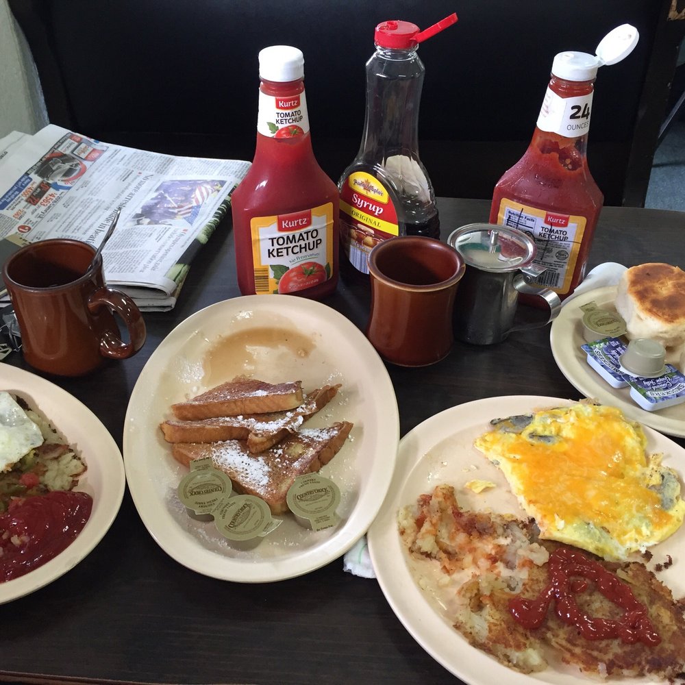 three plates of breakfast food three plates of breakfast food