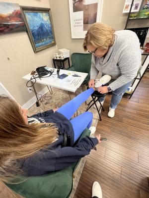 The Sterling Butterfly - Being fitted for an anklet - Martinsville, IN The Sterling Butterfly - Being fitted for an anklet - Martinsville, IN