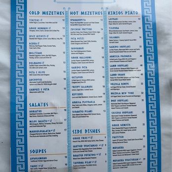 Milos Taverna - Menu - Greek Near Me - San Francisco, California Milos Taverna - Menu - Greek Near Me - San Francisco, California