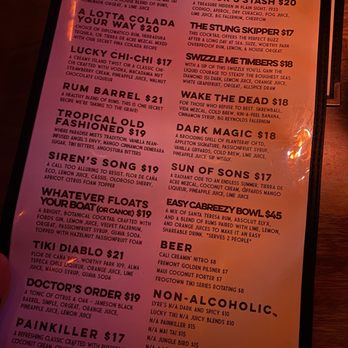 The Lucky Tiki - Cocktail menu 8/2025 - Speakeasies Near Me - Los Angeles, California The Lucky Tiki - Cocktail menu 8/2025 - Speakeasies Near Me - Los Angeles, California